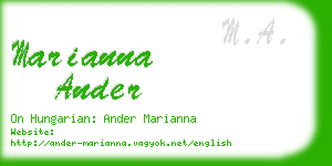 marianna ander business card